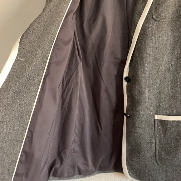 NWOT Banana Republic | Jacket tweed grey and white - Picture 9 of 13